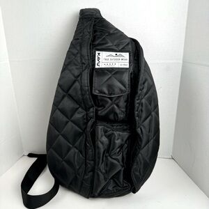 Kavu Rope Sling Black Water Resistant Multi Pocket Bag